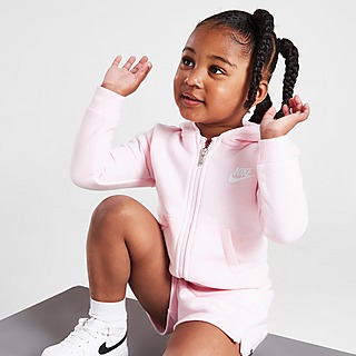 Nike Girls' Club Full Zip Hoodie/Shorts Set Baby