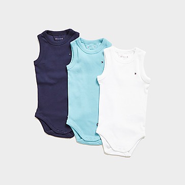 Tommy Hilfiger 3 Pack Ribbed Babygrows Baby