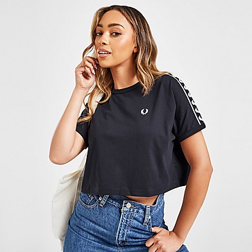 Fred Perry Crop Tape Ringer T-Shirt Damen