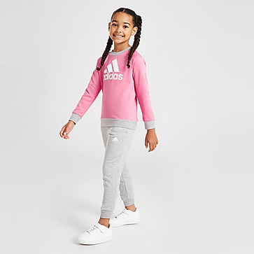 adidas Girls' Large Logo Crew Trainingsanzug Kleinkinder