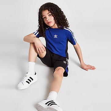 adidas Originals Chevron Colour Block T-Shirt/Shorts Set Kleinkinder