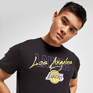New Era NBA LA Lakers Script Logo T-Shirt Herren