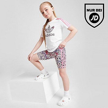 adidas Originals Girls' Leopard T-Shirt/Cycle Shorts Set Kleinkinder
