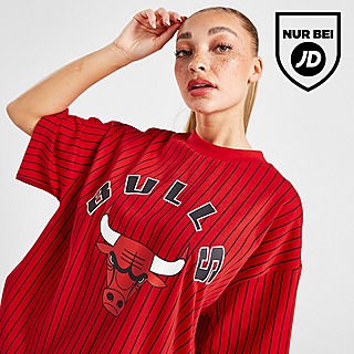 New Era NBA Chicago Bulls Pinstripe T-Shirt Damen