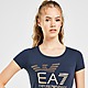 Blau Emporio Armani EA7 Multi Logo T-Shirt