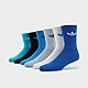 Blau adidas Originals 6 Pack Trefoil Crew Socks