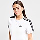 Weiss/Schwarz adidas 3-Stripes Badge of Sport Crop T-Shirt