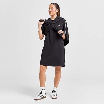 adidas Essentials 3-Streifen Single Jersey Boyfriend T-Shirt-Kleid