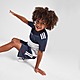 Blau adidas Originals Colour Block T-Shirt/Shorts Set Children