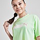 Grün Puma Girls' Boxy Logo T-Shirt Junior