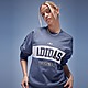 Blau adidas Originals Varsity Panel Crew Sweatshirt