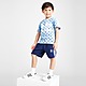 Blau adidas Originals Monogram Print T-Shirt/Shorts Set Children