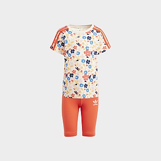 adidas Floral Radlerhose und T-Shirt Set