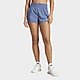 Weiss adidas Pacer Training 3-Streifen Woven High-Rise Shorts