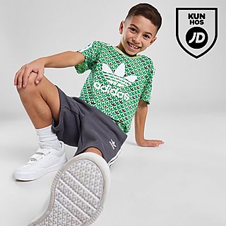 adidas Originals Monogram Print T-Shirt/Shorts Set Children