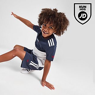 adidas Originals Colour Block T-Shirt/Shorts Set Children