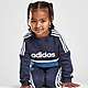 Blå adidas Linear Colour Block Crew Tracksuit Småbørn