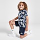 Blå Nike All Over Print T-Shirt/Shorts Set Children
