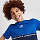 Blå adidas Originals Tape Short Sleeve T-Shirt Junior