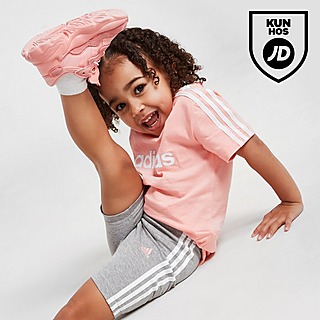 adidas Girls' Linear T-Shirt/Cycle Shorts Infant