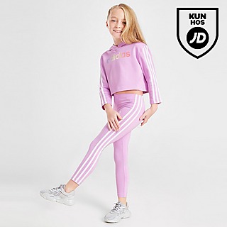adidas Girls' Linear Crop Hoodie/leggings Set Children