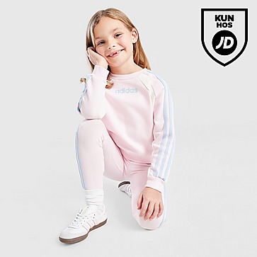Adidas Girls' Colour Block Linear Crew Tracksuit Children
