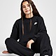 Negro/Blanco Nike Girls' Oversized Club Fleece Sweatshirt Junior