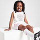 Blanco/Rosa Jordan Conjunto de camiseta y pantalón Corto 23 para bebé