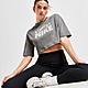 Gris Nike Camiseta Swoosh Crop para mujer