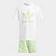 Verde adidas Originals Girls' Trefoil T-Shirt/Shorts Set Children