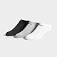 Blanco/Gris/Negro Nike calcetines 3 Pack Low