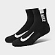 Negro Nike pack de 2 calcetines tobilleros Run