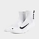 Blanco/Negro Nike Multiplier Running Ankle 2 Pack Socks