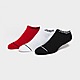 Negro/Blanco/Rojo Jordan pack de 3 calcetines invisibles Dri-FIT