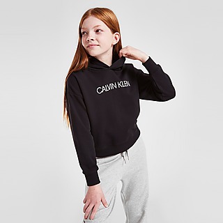 Calvin Klein Jeans sudadera Crop con capucha Boxy Logo júnior
