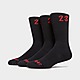 Negro Jordan pack de 3 calcetines
