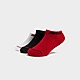 Rojo Jordan pack de 3 calcetines No Show júnior