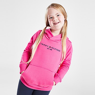 Tommy Hilfiger Girls' Essential Logo sudadera con capucha Children