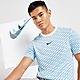 Azul Nike Swoosh All Over Print Camisetas