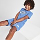 Azul Nike Conjunto de camiseta y pantalón corto Fade Logo Infantil