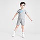 Gris Nike Conjunto de camiseta y pantalón corto Tape para bebé