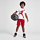 Blanco/Rojo Jordan Conjunto de camiseta y pantalón corto Jumpman Infantil