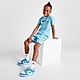Azul Nike Conjunto de camiseta y pantalón corto Double Swoosh Infantil