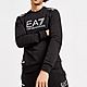 Musta Emporio Armani EA7 7 Lines Cotton-Blend Logo Crew Sweatshirt