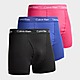 Vaaleanpunainen/Laivastonsininen Calvin Klein Underwear 3-Pack Trunks
