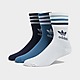 Valkoinen/Sininen adidas Originals Sukat 3 kpl