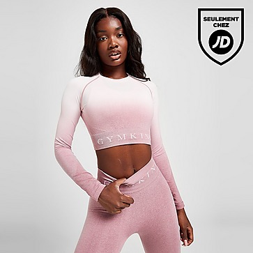 Gym King Ombre Seamless Long-Sleeve Crop Top