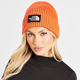 The North Face - Bonnet à revers avec logo - Orange