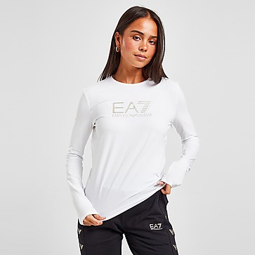 Emporio Armani EA7 T-Shirt Manches Longues à Logo Femme