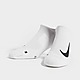 Blanc/Noir Nike Lot de 2 Paires de Chaussettes Invisibles Multiplier Running